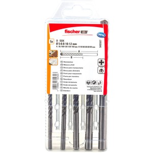 Fischer Steinbohrer Set D-SDX, 5-teilig: Steinbohrer in verschiedenen Größen im Set.