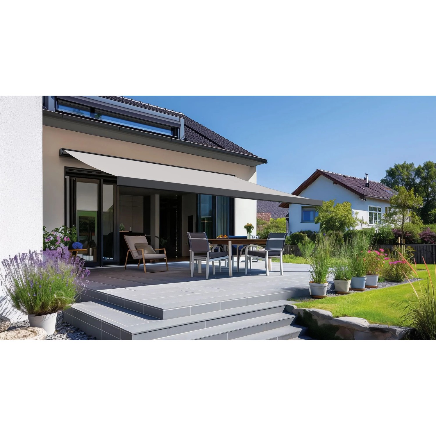 seitenteile für fiamma markise Front- und Villa Caravan XL 3 Seitlicher Sonnenschutz für Markise -1°C Farbe:Ringel sand