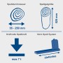 Illustration: Scheppach Holzspalter HL760LS – Spaltmaße, Spaltkraft und stufenlose Einstellung.