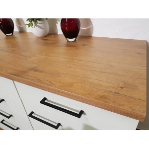 Flex-Well Arbeitsplatte Lancelot Oak, 150,5 cm breit, Holzdekor, auf Kommode