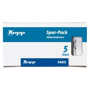 Kopp Abdeckrahmen Paris Silber, 1-fach, 10er-Pack. Rahmen für Schalter und Steckdosen.