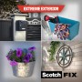 Anwendungsbeispiele Scotch-Fix Montageband für Aussen: Briefkasten, Blumenampel, Deko, Werkzeugkasten.