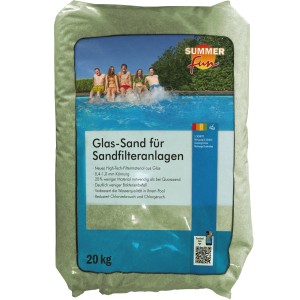 Summer Fun Filterglassand, grün, 0,4-1,0 mm, 20 kg Sack für Pool Sandfilteranlagen.