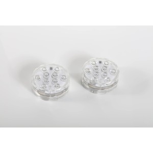 2er Set Maxi LED Teelichter für Außen, Kunststoff, mit Fernbedienung. Espira, 18x12x3 cm.