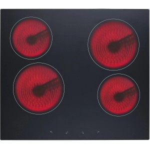 Flex-Well Glaskeramikkochfeld mit 4 Kochzonen, Teil des Küchengeräte-Sets