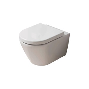 Duravit WC-Set D-Code, wandhängend, 54 cm, Weiß Hochglanz. Modernes Hänge-WC mit Absenkautomatik.