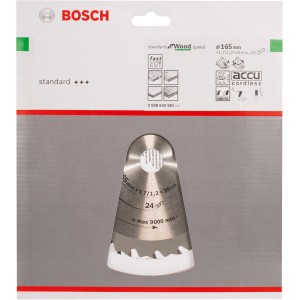 Bosch Kreissägeblatt Hartmetall, 165 mm Durchmesser. Geeignet für Holz.