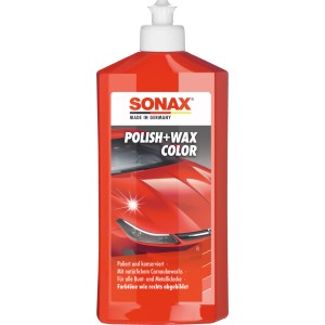 Sonax Polish & Wax Color Rot 500ml für Autopflege und Lackschutz.