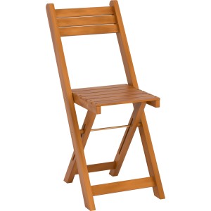 Klappbarer Stuhl aus geöltem Akazienholz, Teil des Balkonmöbel-Sets Marmora.