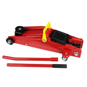 Roter Apa Rangierwagenheber mit 3 t Tragkraft und Hebel für Autoreparatur.