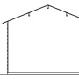 Skan Holz Gartenhaus Como 3: Schemazeichnung mit Höhenangaben (256/195 cm) des Holz-Gartenhauses.