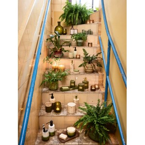 Baliv Moss Green Zahnputzbecher aus Keramik, trendiges Bad-Accessoire in Grün.