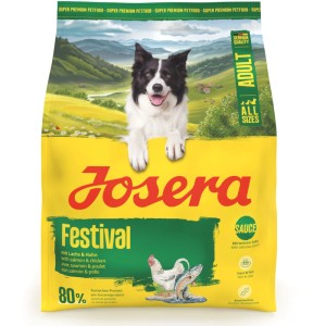 Josera Hunde-Trockenfutter Adult Festival, 900g. Trockenfutter mit Lachs und Huhn für ausgewachsene Hunde.
