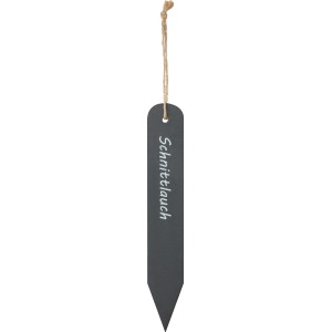 Kräuterstecker Salbei aus Steingut in Natur mit Kordel, 21cm, für Gartendekoration.