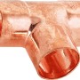 Kupfer Löt-T-Stück, 22 mm Durchmesser für Kupferrohr Installation.