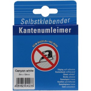 Selbstklebender Kantenumleimer Canyon White, 5 m x 19 mm, für Arbeitsplatten.