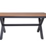 Rechteckiger Garden Pleasure Gartentisch Silea in Braun-Schwarz, 93,5x173 cm.
