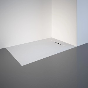 Rechteckige, extraflache, weiße Schulte Duschwanne ExpressPlus DWM-Tec, 120x80 cm.