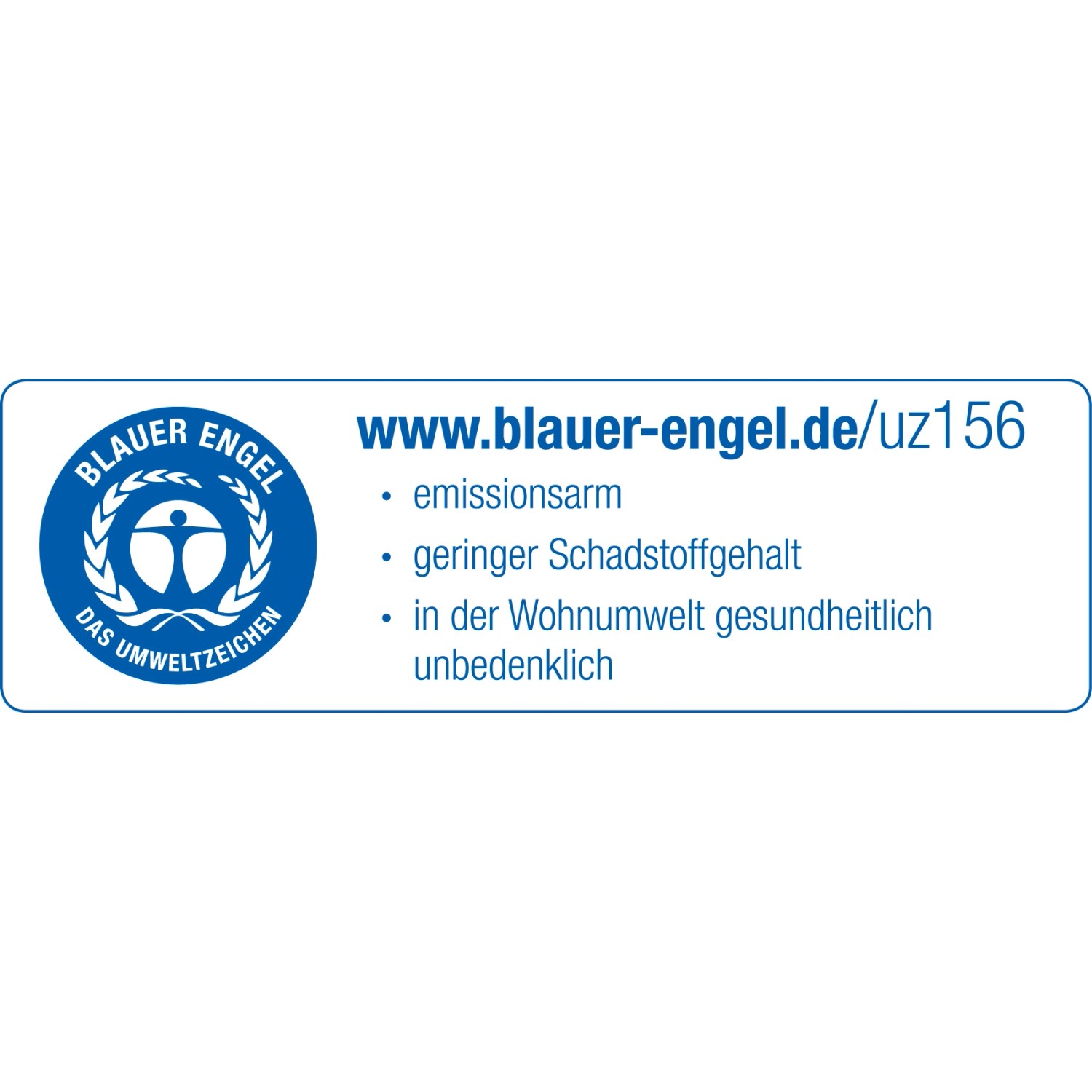 Blauer Engel Siegel: Emissionsarme Trittschalldämmung mit geringem Schadstoffgehalt.