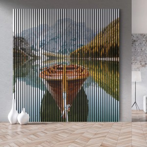FN Acustico Akustikpaneel Digital mit Bootsmotiv, 1,9x225,3x240cm. Schallabsorbierend und dekorativ.