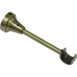 Gardinia Träger Europa, offen, kurz, Messing-Antik, 14 cm, für Stilgarnituren.