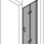 Hüppe 4-Eck-Schwingfalttür Design Pure, 70x190 cm, Silber Matt, Duschtür für Nische oder Eckeinstieg.