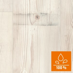 Wasserfestes Laminat Egger Aqua+ Pinie Kent Vintage, helle Holzoptik mit 100% Wasserschutz.