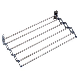 Wenko Wandtrockner Teleskop, ausziehbarer Wäscheständer aus Edelstahl für Bad und Balkon.