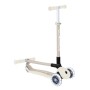 Globber Primo Foldable Lights Tretroller 120/80 mm ABEC 5 3-Rädrig Höhenverstellbar LED-Rollen Kokos Weiß_6