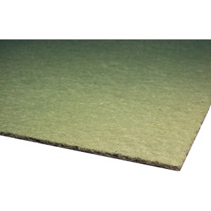 Grüne Laminatunterlage Wood 5 mm, geeignet zur Trittschalldämmung und zum Ausgleich von Unebenheiten.