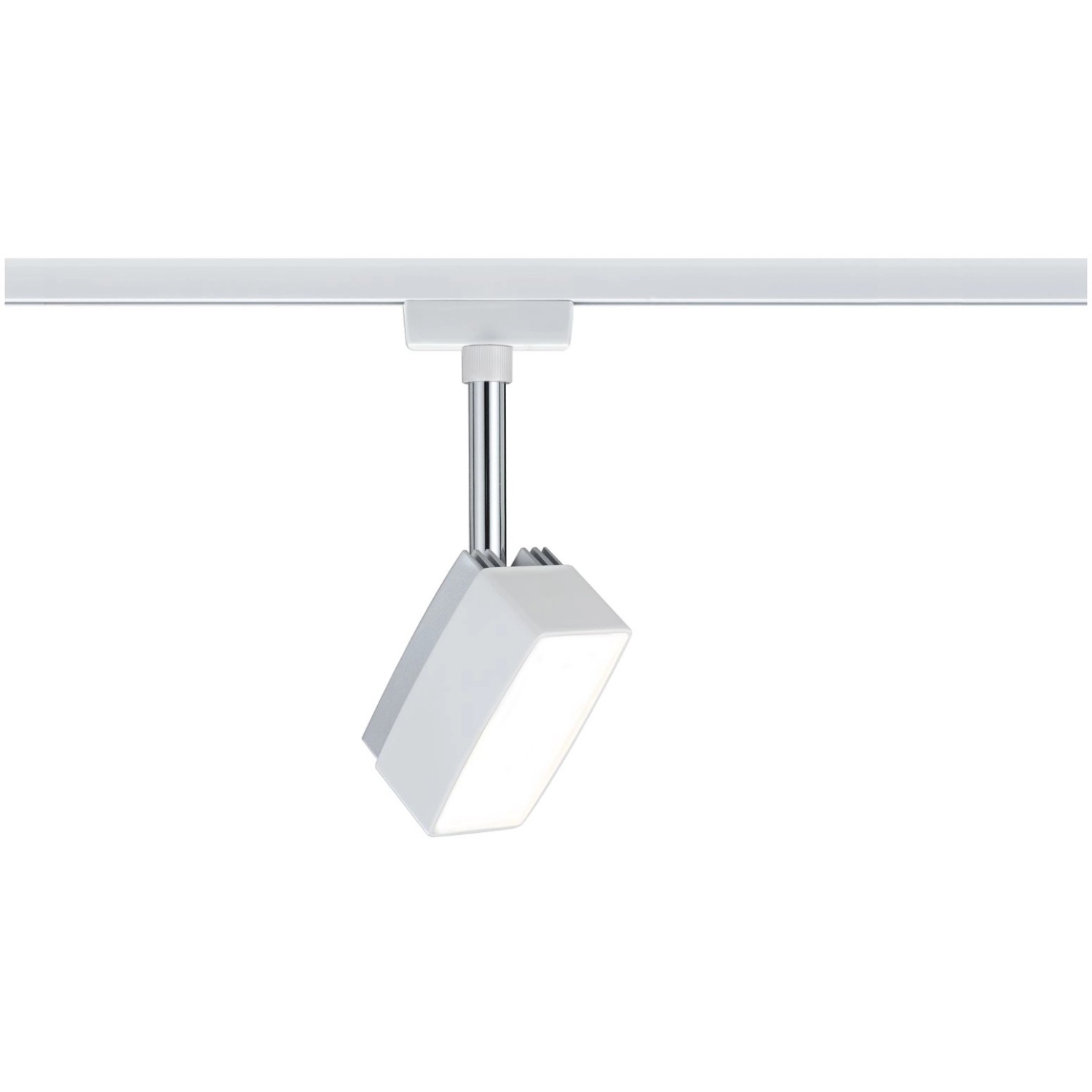 Weißer Paulmann URail LED-Spot Pedal, 5W, für 230V Schienensysteme.