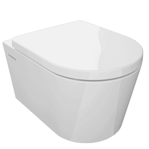 Domberg Wand-WC-Set DB1004, weißes Hänge-WC mit WC-Sitz und verdeckter Befestigung.