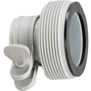 Intex Adapter B aus Kunststoff, grau, zum Verbinden von Filteranlagen im Poolbereich.