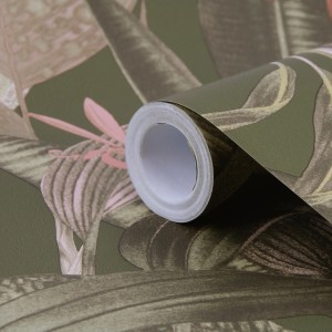 LOOKS by Wolfgang Joop Vliestapete Tropical Leaves Grün, Rolle mit tropischem Blätter-Muster.