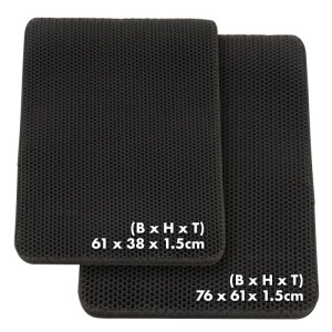 KARAT Katzenstreumatte Charly in Wabendesign Abwaschbar Anthrazit 61 x 38 cm