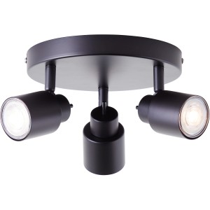 Brilliant LED-Spotrondell Andres 3-flammig Schwarz matt