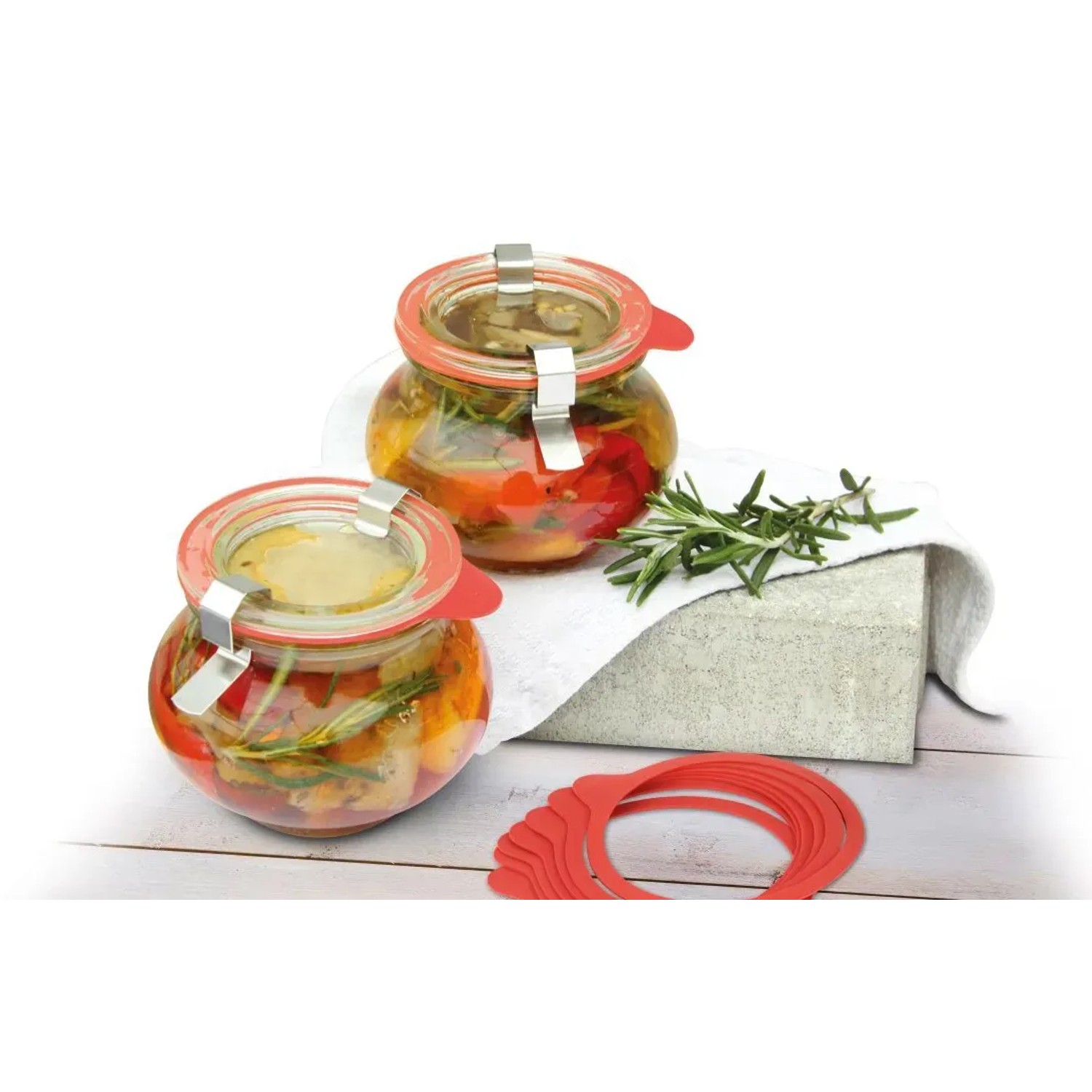 Weck Gummiringe Ø 80 Mm (74x86 Mm) – 30er Beutel, Orange, Für Einmachgläser, Luftdicht, Gastrogeeignet, 76134 Weck 76134