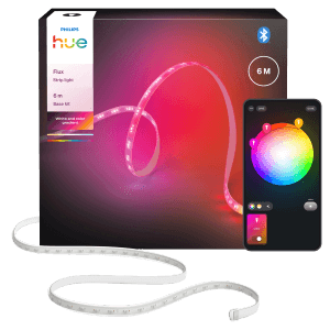 Philips Hue Lightstrip Flux 6m mit Farbverlauf und App-Steuerung.