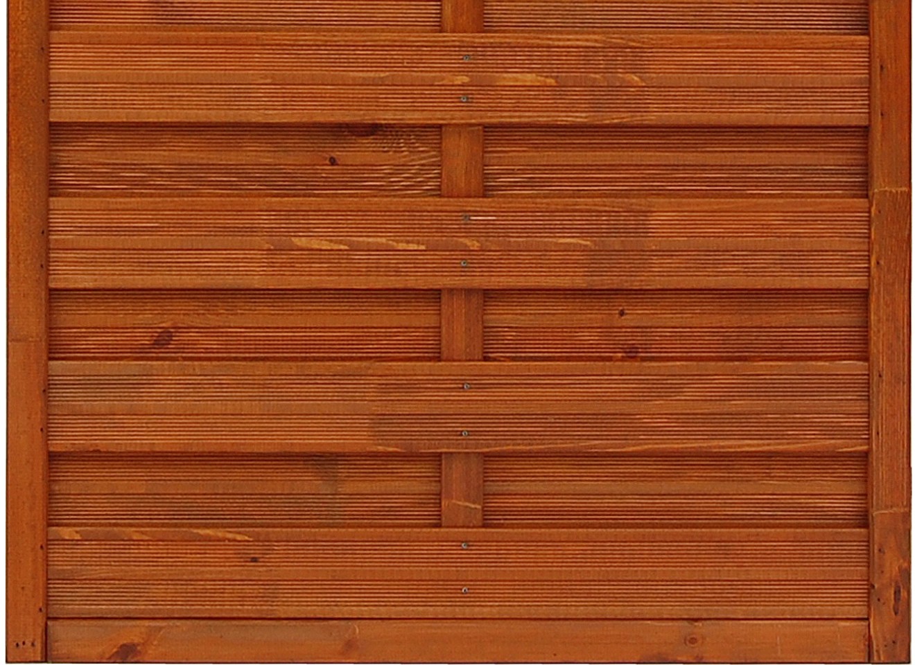 SichtschutzzaunElement Country Teakfarben lasiert 180 x 120/90 cm