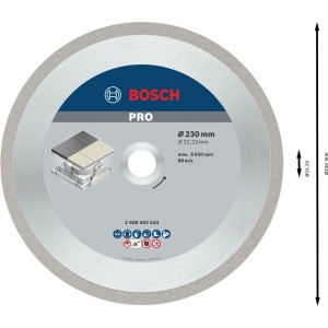 Bosch Diamanttrennscheibe für Keramik Ø 230 mm x 22,23 mm