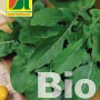 Austrosaat Bio Rauke (Rucola) Samenpackung mit frischen, grünen Blättern. Ideal für den Kräutergarten.