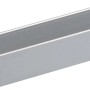 Silbernes Arcansas U-Profil aus Aluminium, 16x15x1000 mm, für Bau und Konstruktion.