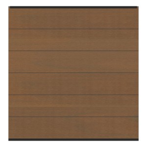 Zaunfeld-Set System WPC Platinum XL 178 x 184 cm Braun-Anthrazit