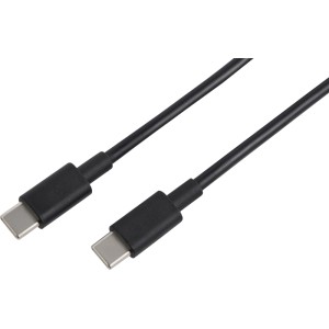 Schwarzes USB-C Ladekabel, 1,5 m lang, mit robustem PVC-Mantel für Computer & Multimedia.