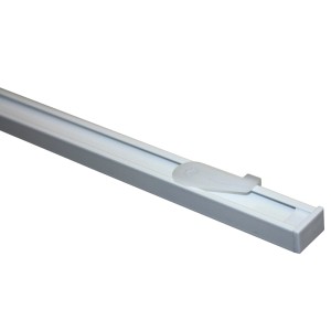 Gardinia Vorhangschiene Lucy, 1-läufig, weiß, 160 cm, mit Zubehör.