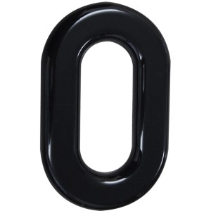 Schwarze Hausnummer 0 aus Nylon von Alpertec.