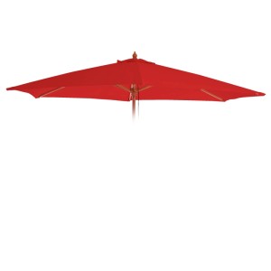 Roter Ersatzbezug für MCW Sonnenschirm Lissabon, Ø 3m. Schutzhülle für Gartenschirm.
