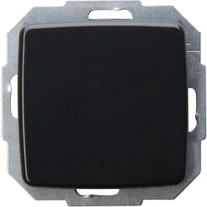 Kopp Aus- und Wechselschalter Rivo, anthrazitfarbener Lichtschalter für die Elektroinstallation.