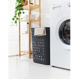 Rotho Wäschesammler Jona 55 l Anthrazit