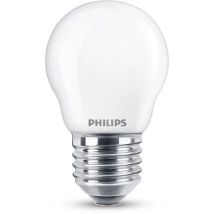 Philips LED-Lampe E27 Tropfenform, 2,2W, warmweiß, 8x4,5cm. Energiesparendes Leuchtmittel für Wohnräume.